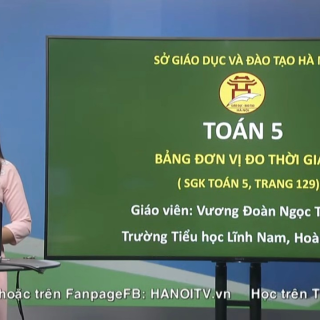 Cô giáo Vương Đoàn Ngọc Thắng tham gia dạy học trên truyền hình cho học sinh phổ thông thành phố Hà Nội trong giai đoạn giãn cách xã hội phòng chống dịch Covid – 19